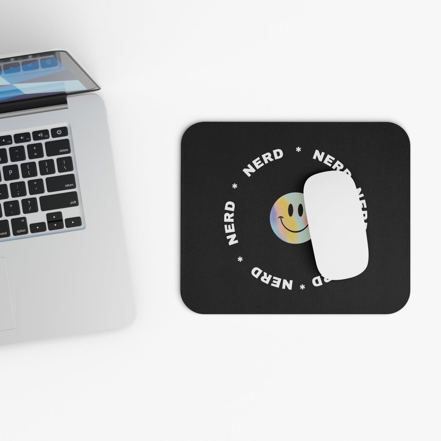 Smiley Nerd Mouse Pad (Rectangle) - The Nerd Brands