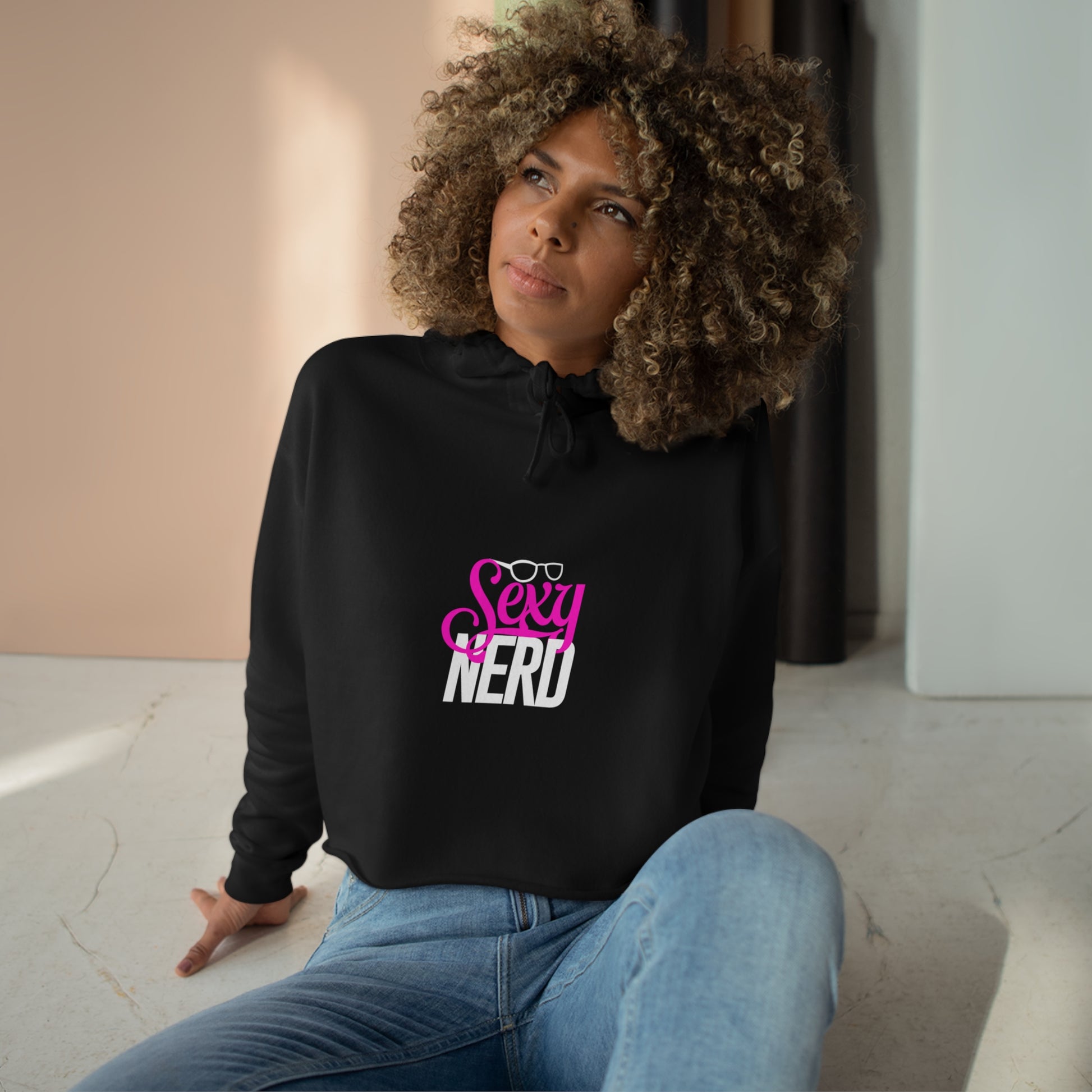 Sexy Nerd Crop Hoodie - The Nerd Brands