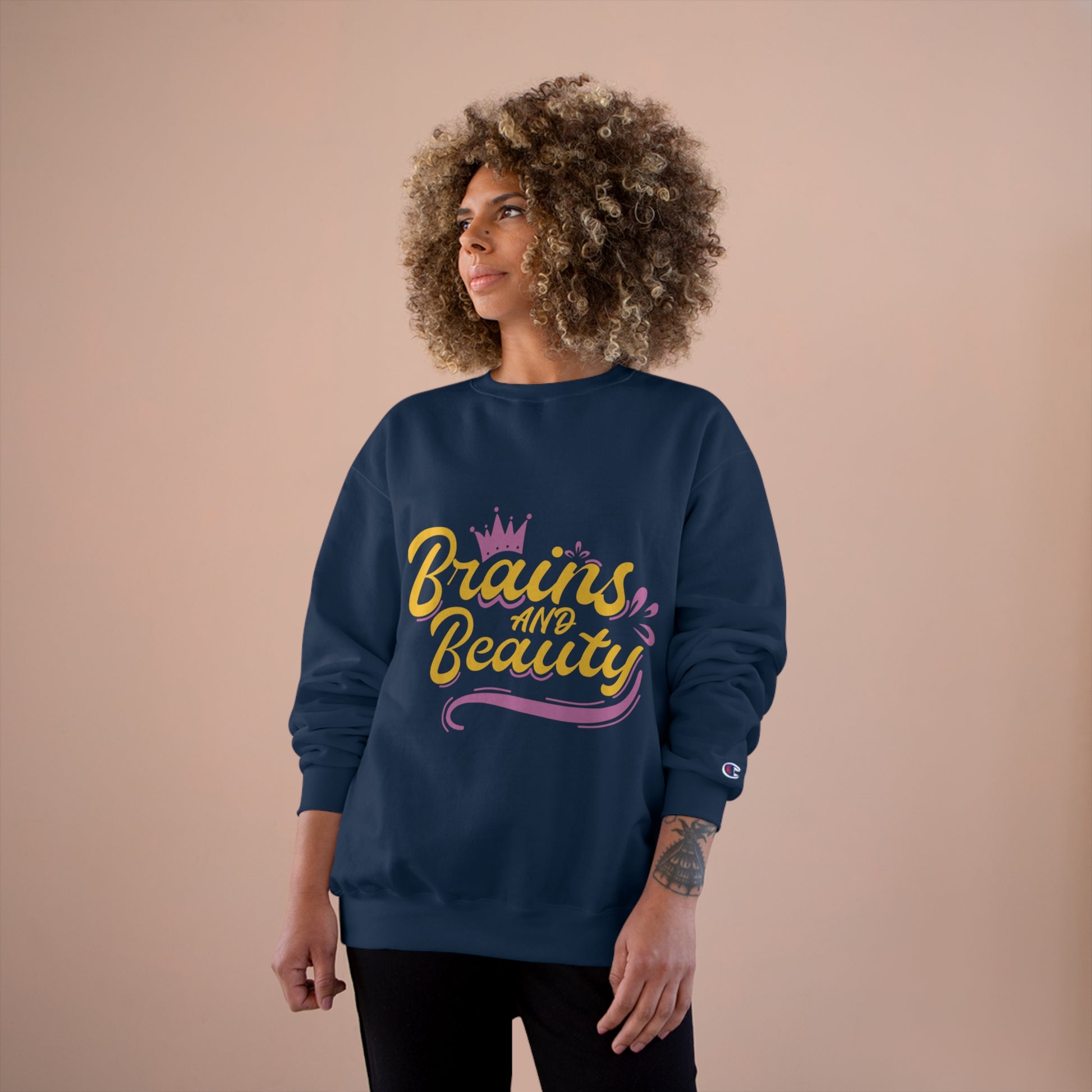 Brains & Beauty Champion Sweatshirt - The Nerd Brands