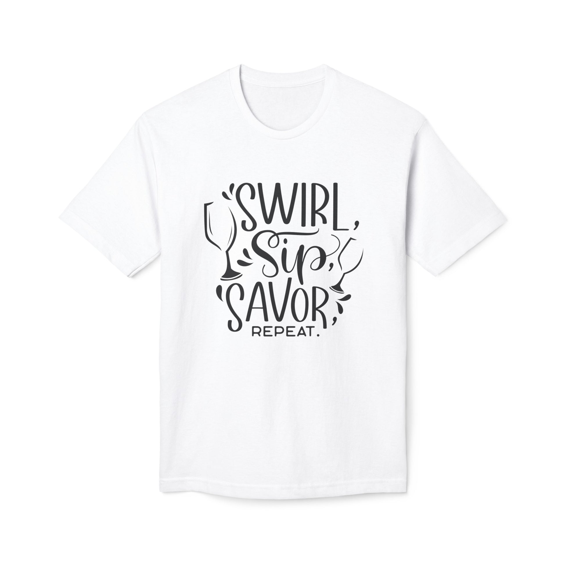 Swirl, Sip, Savor, Repeat Premium Cotton Wine Lover's T-Shirt - Classic Fit - The Nerd Brands