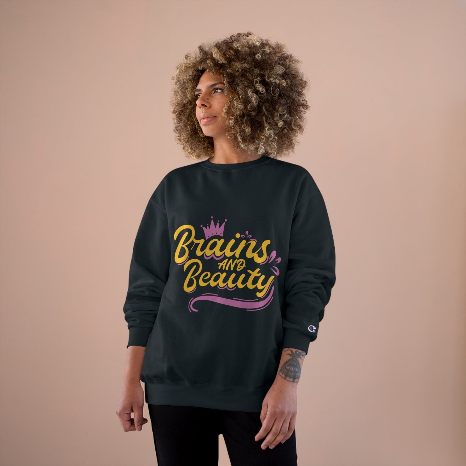 Brains & Beauty Champion Sweatshirt - The Nerd Brands