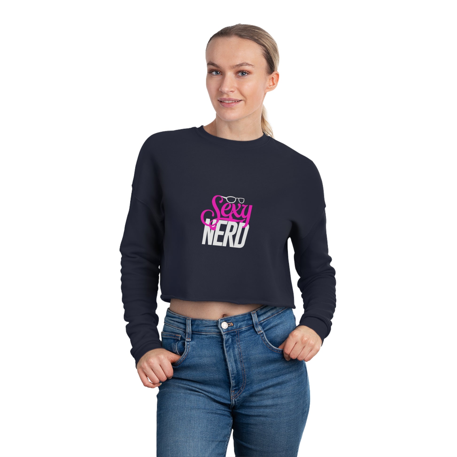 Sexy Nerd Women's Cropped Sweatshirt - The Nerd Brands