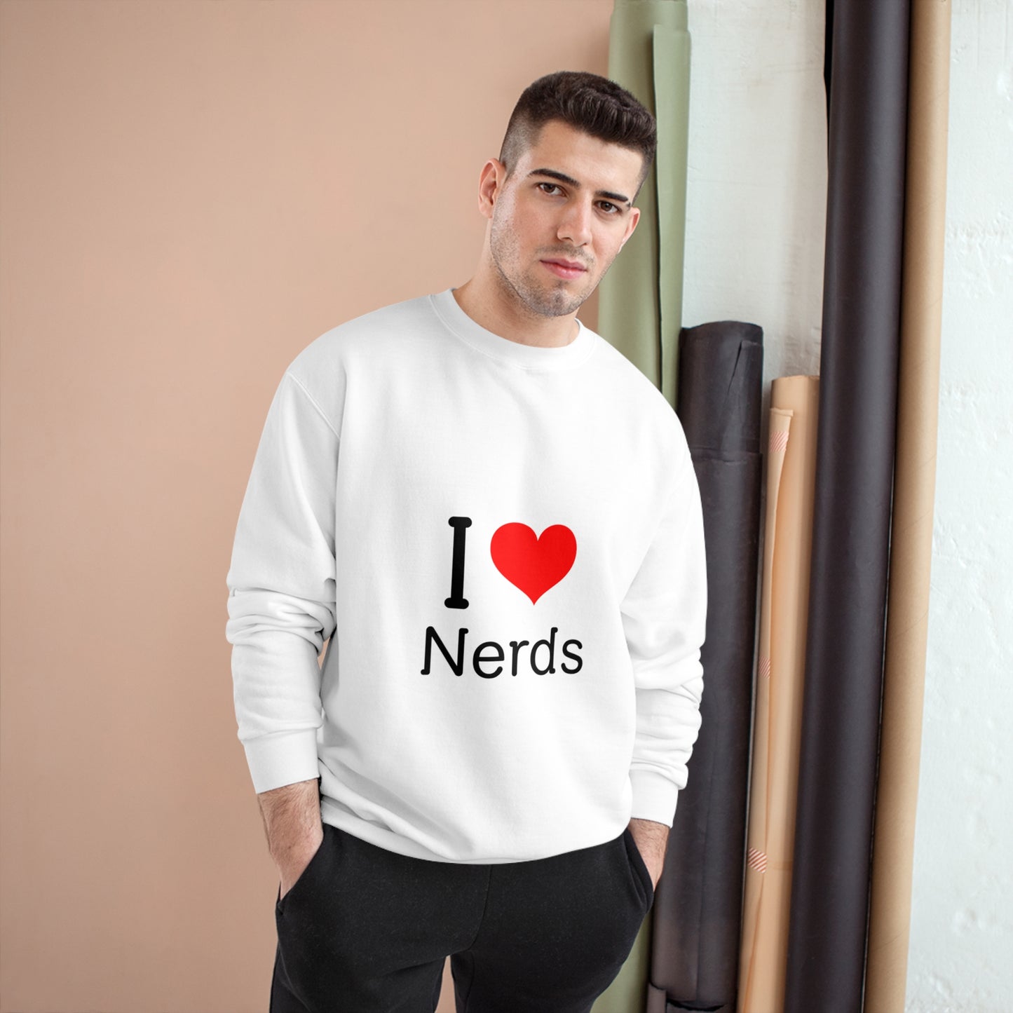 Unisex I Love Nerds Champion Sweatshirt - The Nerd Brands