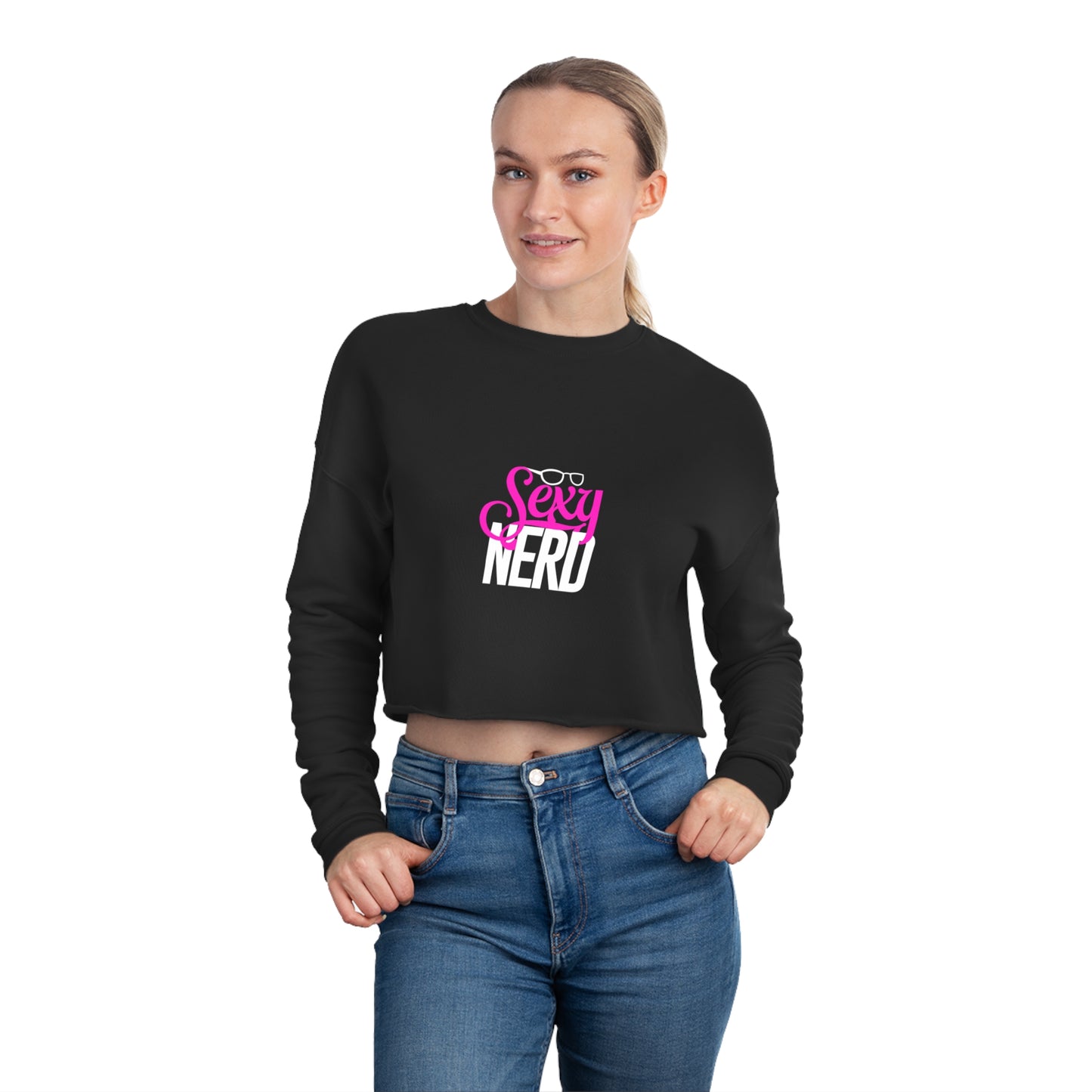 Sexy Nerd Women's Cropped Sweatshirt - The Nerd Brands