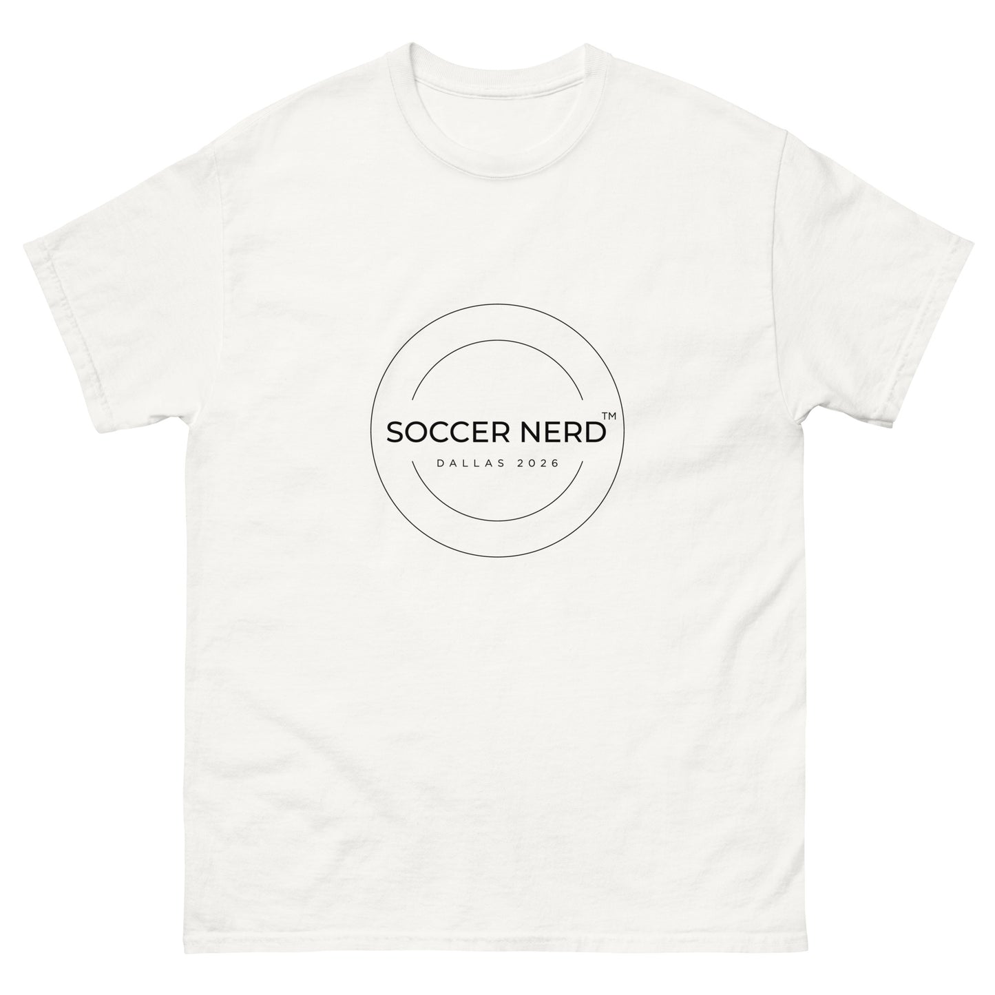 Soccer Nerd white t-shirt for soccer fans