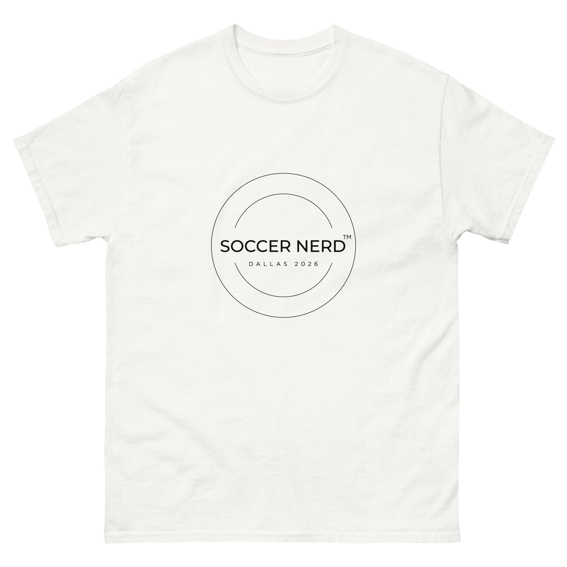Soccer Nerd white t-shirt for soccer fans