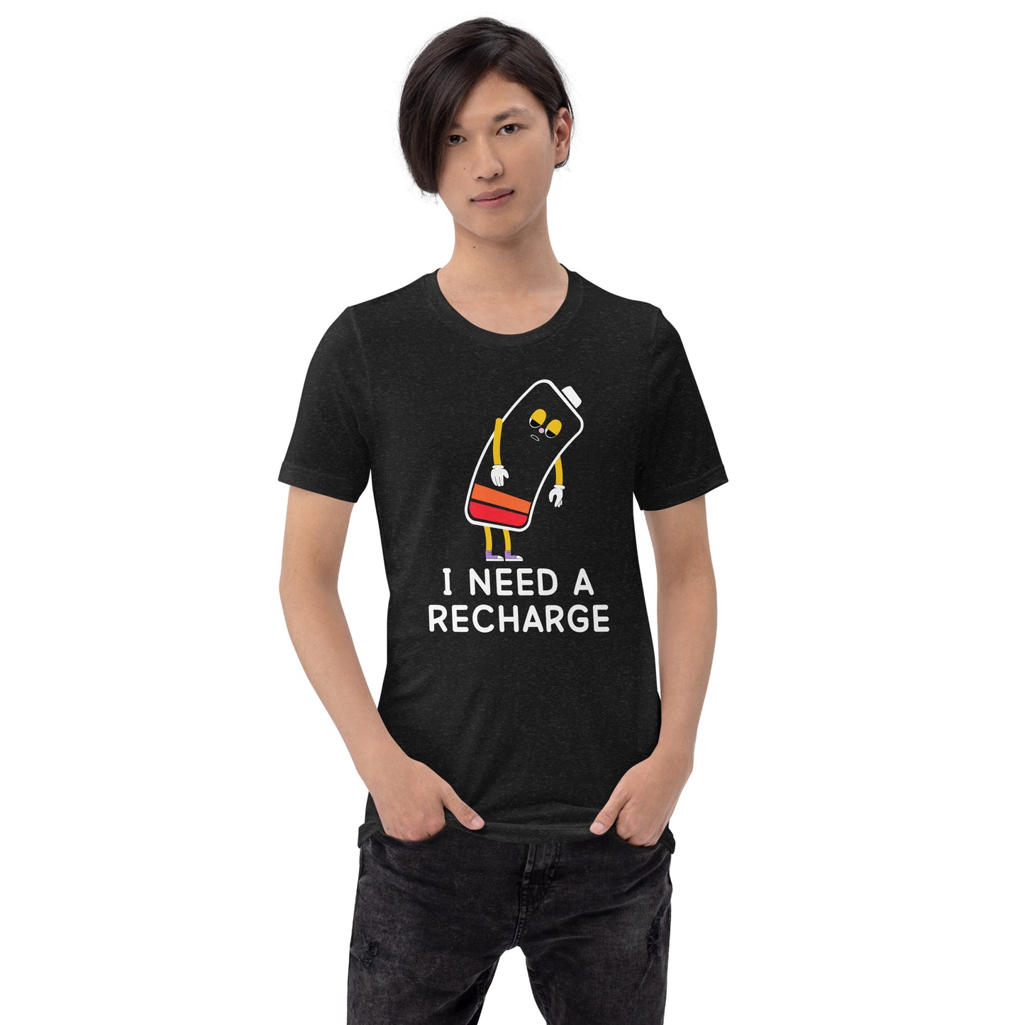 "I Need A Recharge" Unisex Cotton T-Shirt - The Nerd Brands