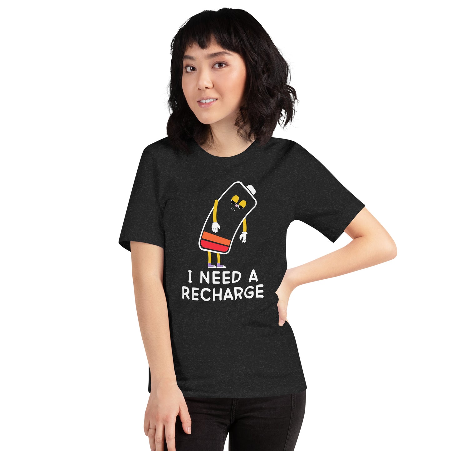 "I Need A Recharge" Unisex Cotton T-Shirt - The Nerd Brands