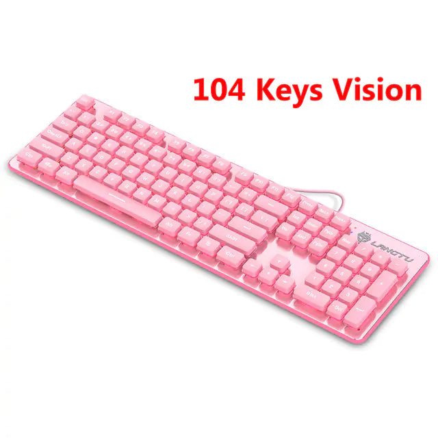 Cute Pink Wired Keyboard and Mouse Set - The Nerd Brands