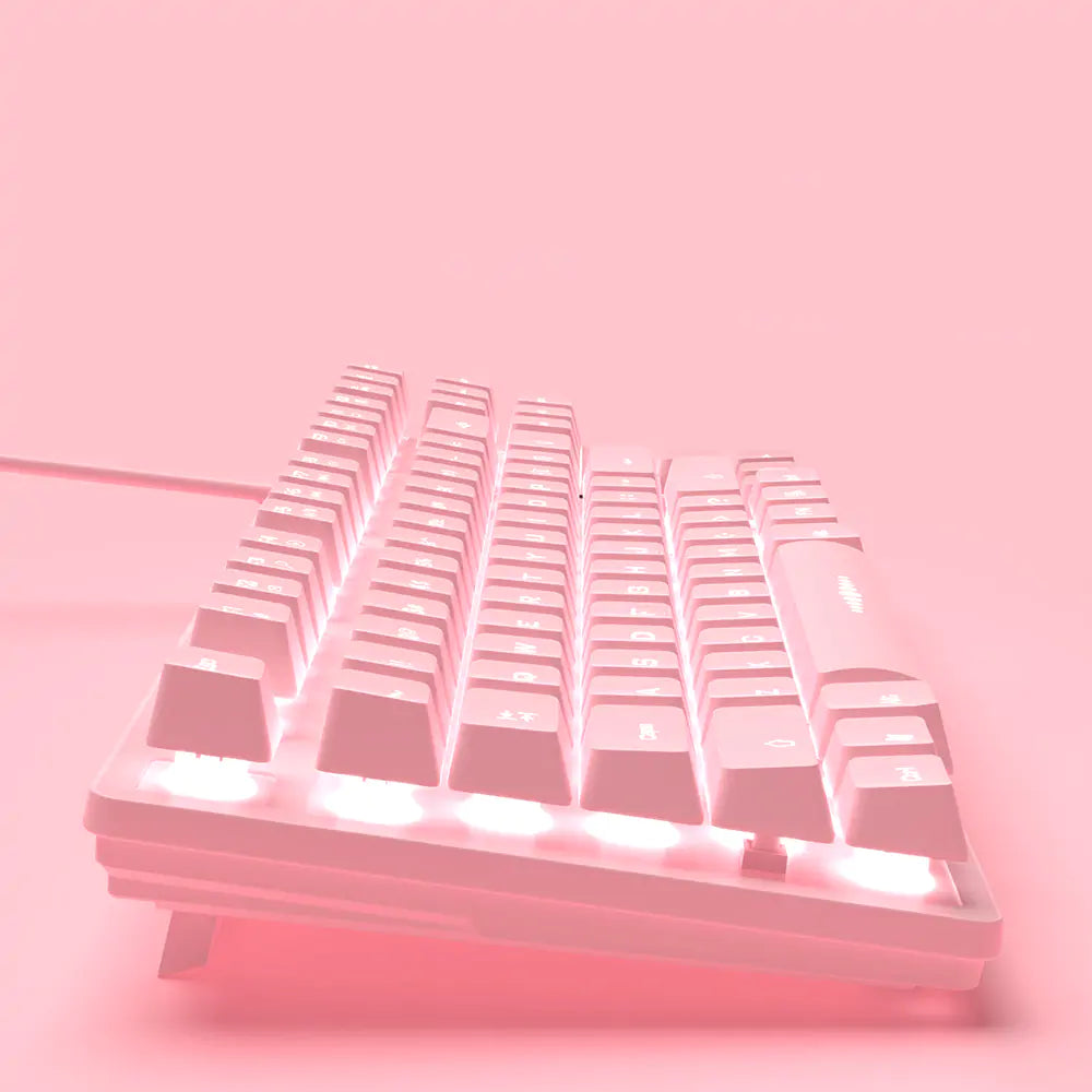 Cute Pink Wired Keyboard and Mouse Set - The Nerd Brands